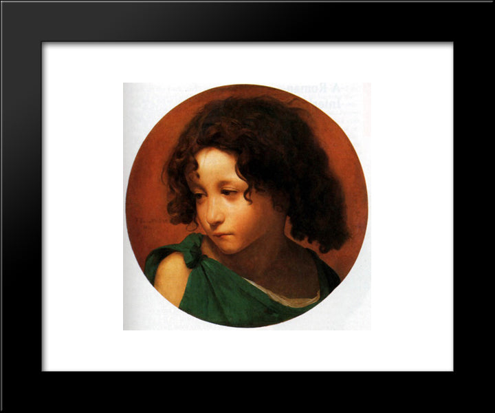 Portrait Of A Young Boy 20x24 Black Modern Wood Framed Art Print Poster by Gerome, Jean Leon