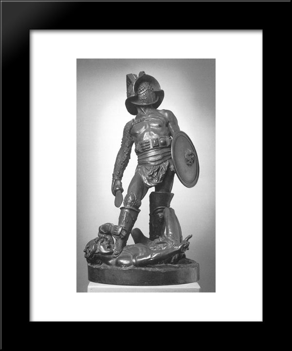 The Gladiators 20x24 Black Modern Wood Framed Art Print Poster by Gerome, Jean Leon