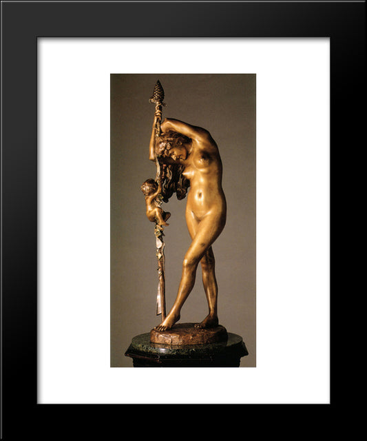 Bacchante And Cupid 20x24 Black Modern Wood Framed Art Print Poster by Gerome, Jean Leon