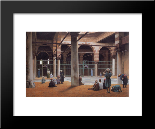 Interior Of A Mosque 20x24 Black Modern Wood Framed Art Print Poster by Gerome, Jean Leon