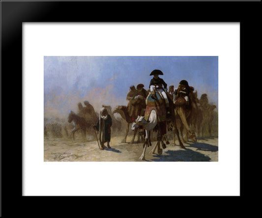 Napoleon And His General Staff 20x24 Black Modern Wood Framed Art Print Poster by Gerome, Jean Leon