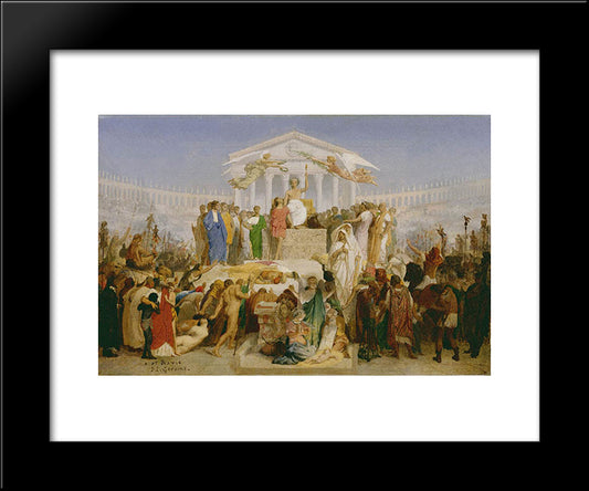 Study For The Age Of Augustus, Birth Of Christ 20x24 Black Modern Wood Framed Art Print Poster by Gerome, Jean Leon