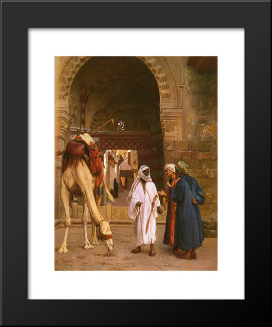 Arabs Arguing 20x24 Black Modern Wood Framed Art Print Poster by Gerome, Jean Leon