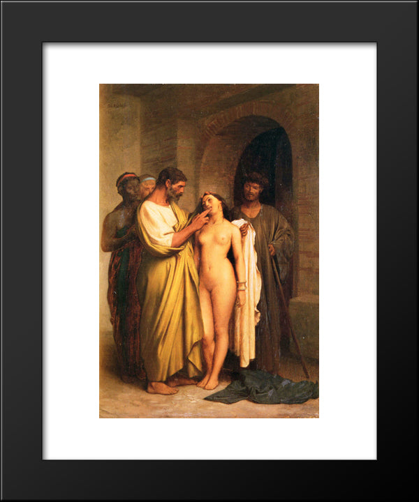 Purchase Of A Slave 20x24 Black Modern Wood Framed Art Print Poster by Gerome, Jean Leon