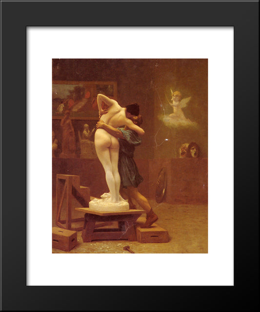 Pygmalion And Galatea 20x24 Black Modern Wood Framed Art Print Poster by Gerome, Jean Leon