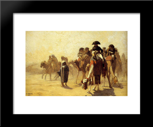 General Bonaparte With His Military Staff In Egypt 20x24 Black Modern Wood Framed Art Print Poster by Gerome, Jean Leon