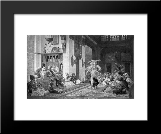 Saber Dance 20x24 Black Modern Wood Framed Art Print Poster by Gerome, Jean Leon