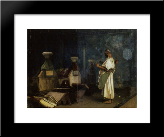 Prayer At The Sultans Toumb 20x24 Black Modern Wood Framed Art Print Poster by Gerome, Jean Leon