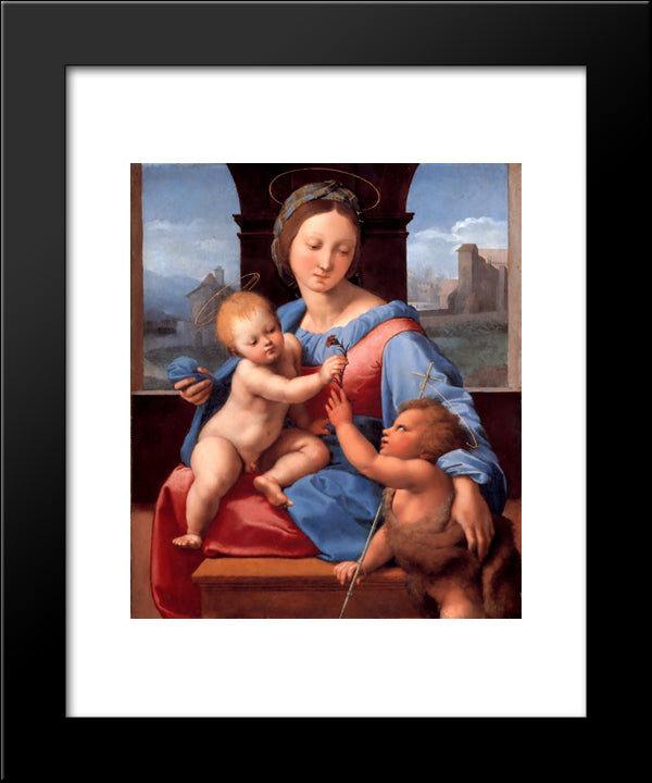 The Garvagh Madonna 20x24 Black Modern Wood Framed Art Print Poster by Raphael