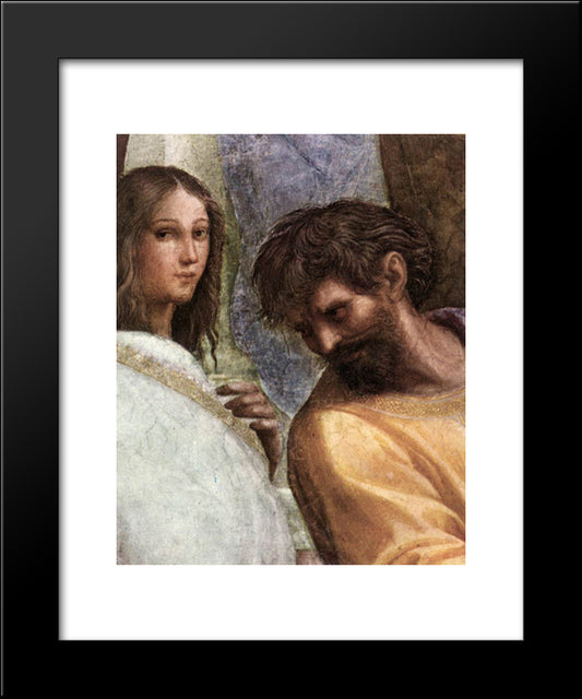 The School Of Athens [Detail: 5] 20x24 Black Modern Wood Framed Art Print Poster by Raphael