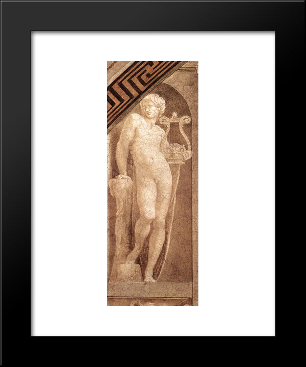 The School Of Athens [Detail: 7] 20x24 Black Modern Wood Framed Art Print Poster by Raphael