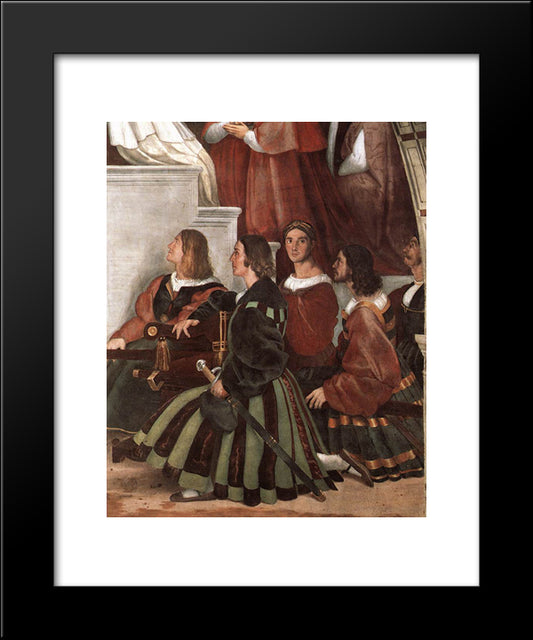 The Mass At Bolsena [Detail: 2] 20x24 Black Modern Wood Framed Art Print Poster by Raphael