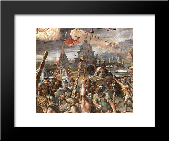 Vision Of The Cross [Detail: 1] 20x24 Black Modern Wood Framed Art Print Poster by Raphael