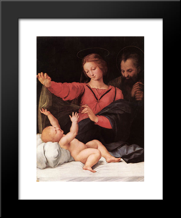 Madonna Of Loreto 20x24 Black Modern Wood Framed Art Print Poster by Raphael