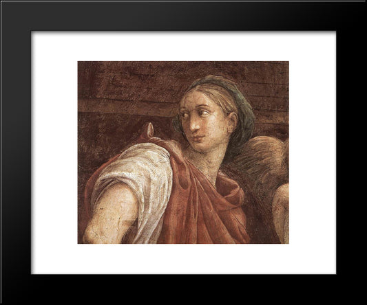 The Sibyls [Detail: 1] 20x24 Black Modern Wood Framed Art Print Poster by Raphael