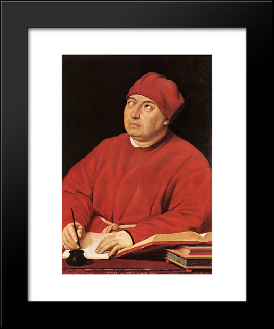 Cardinal Tommaso Inghirami 20x24 Black Modern Wood Framed Art Print Poster by Raphael