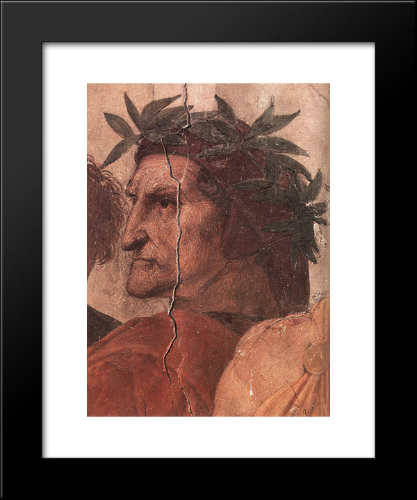 Disputation Of The Holy Sacrament (La Disputa) [Detail: 1] 20x24 Black Modern Wood Framed Art Print Poster by Raphael