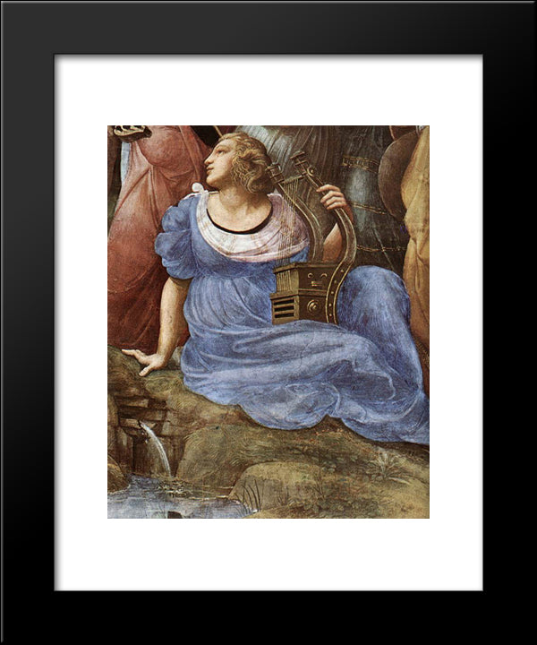 The Parnassus [Detail: 4] 20x24 Black Modern Wood Framed Art Print Poster by Raphael