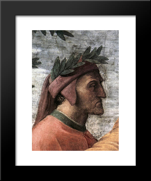 The Parnassus [Detail: 8] 20x24 Black Modern Wood Framed Art Print Poster by Raphael