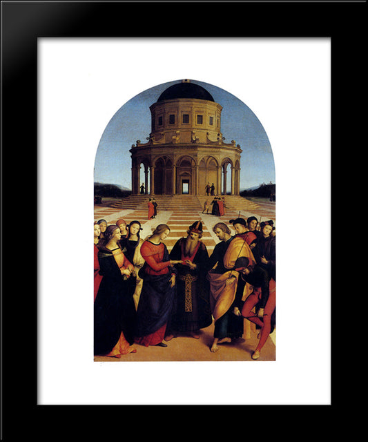 Marriage Of The Virgin 20x24 Black Modern Wood Framed Art Print Poster by Raphael