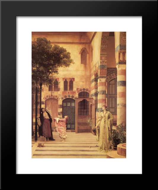 Old Damascus: Jew'S Quarter 20x24 Black Modern Wood Framed Art Print Poster by Leighton, Frederic