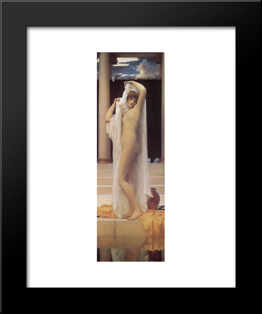 The Bath Of Psyche 20x24 Black Modern Wood Framed Art Print Poster by Leighton, Frederic