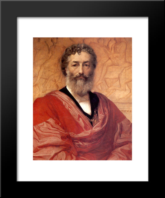 Self-Portrait 20x24 Black Modern Wood Framed Art Print Poster by Leighton, Frederic