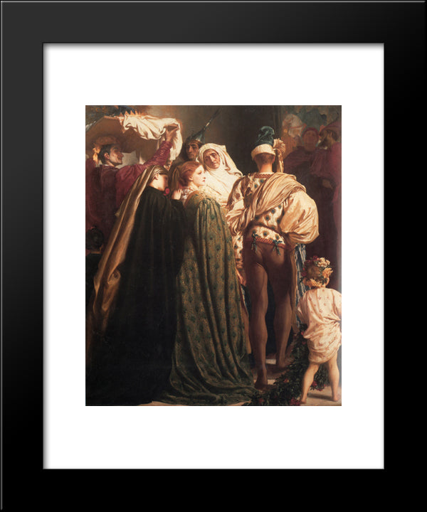 Dante In Exile [Detail: Left] 20x24 Black Modern Wood Framed Art Print Poster by Leighton, Frederic