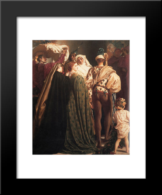 Dante In Exile [Detail: Left] 20x24 Black Modern Wood Framed Art Print Poster by Leighton, Frederic