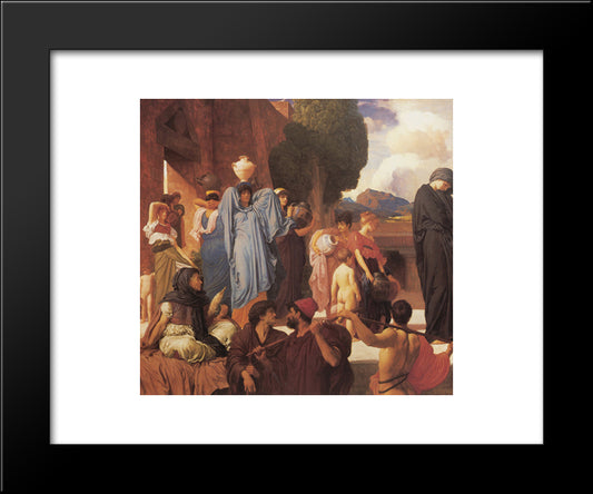 Captive Andromache [Detail: Left] 20x24 Black Modern Wood Framed Art Print Poster by Leighton, Frederic