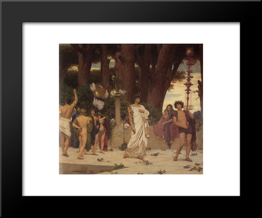 The Daphnephoria [Detail: Right] 20x24 Black Modern Wood Framed Art Print Poster by Leighton, Frederic