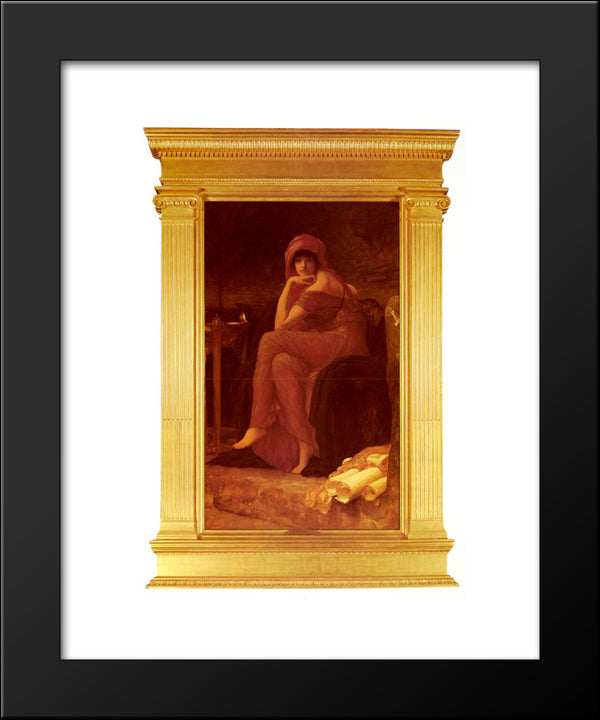 Sibyl 20x24 Black Modern Wood Framed Art Print Poster by Leighton, Frederic