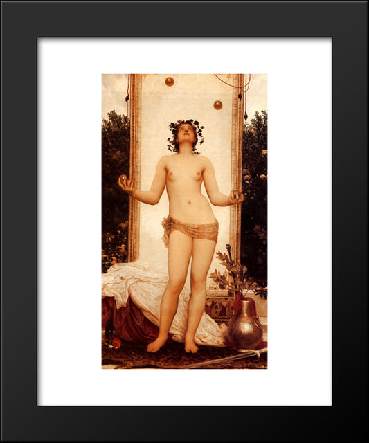 The Antique Juggling Girl 20x24 Black Modern Wood Framed Art Print Poster by Leighton, Frederic