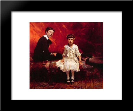 Portrait Of Edouard And Marie-Loise Pailleron 20x24 Black Modern Wood Framed Art Print Poster by Sargent, John Singer