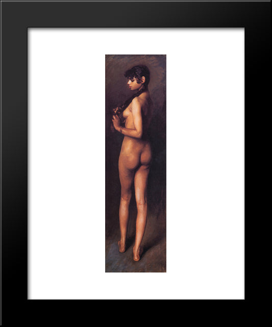 Nude Egyptian Girl 20x24 Black Modern Wood Framed Art Print Poster by Sargent, John Singer