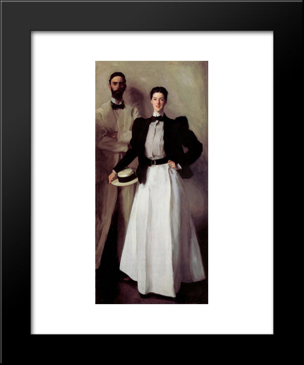 Mr. And Mrs. Isaac Newton Phelps Stokes 20x24 Black Modern Wood Framed Art Print Poster by Sargent, John Singer