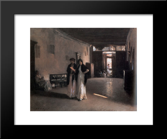 Venetian Interior 20x24 Black Modern Wood Framed Art Print Poster by Sargent, John Singer