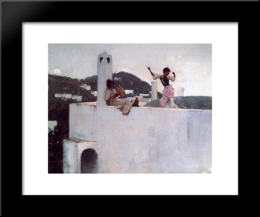 Capri 20x24 Black Modern Wood Framed Art Print Poster by Sargent, John Singer