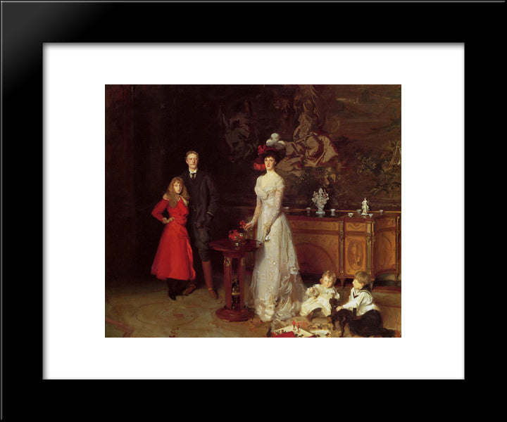 Sir George Sitwell, Lady Ida Sitwell And Family 20x24 Black Modern Wood Framed Art Print Poster by Sargent, John Singer