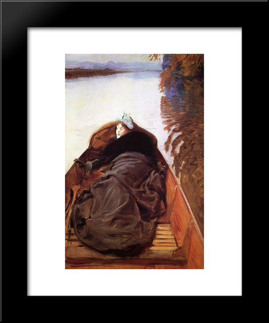 Autumn On The River 20x24 Black Modern Wood Framed Art Print Poster by Sargent, John Singer