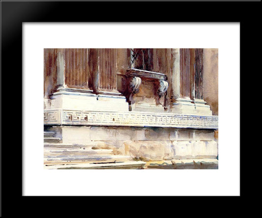 Base Of A Palace 20x24 Black Modern Wood Framed Art Print Poster by Sargent, John Singer