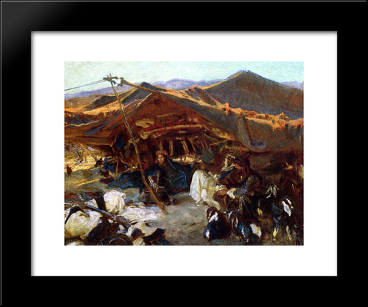 Bedouin Encampment 20x24 Black Modern Wood Framed Art Print Poster by Sargent, John Singer
