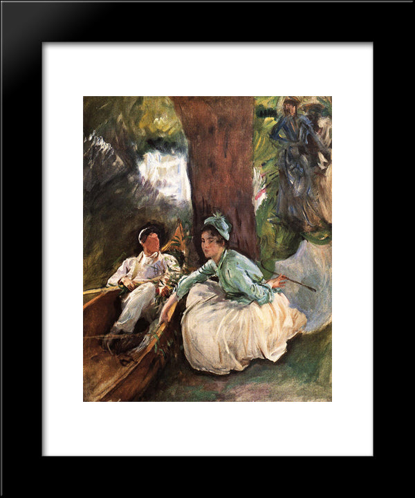 By The River 20x24 Black Modern Wood Framed Art Print Poster by Sargent, John Singer