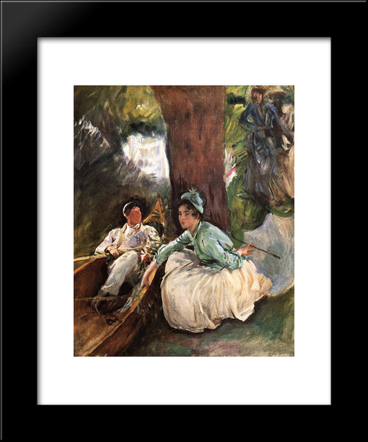 By The River 20x24 Black Modern Wood Framed Art Print Poster by Sargent, John Singer