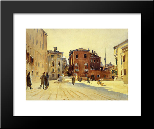 Campo Dei Gesuiti 20x24 Black Modern Wood Framed Art Print Poster by Sargent, John Singer
