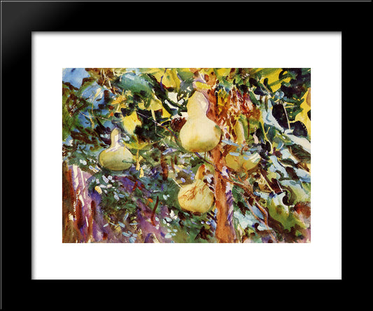 Gourds 20x24 Black Modern Wood Framed Art Print Poster by Sargent, John Singer