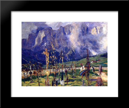Graveyard In The Tyrol 20x24 Black Modern Wood Framed Art Print Poster by Sargent, John Singer
