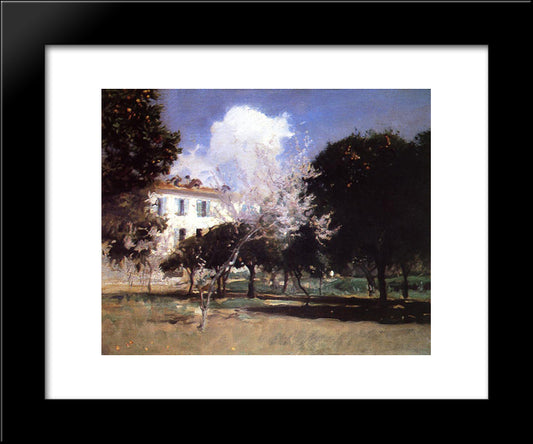 House And Garden 20x24 Black Modern Wood Framed Art Print Poster by Sargent, John Singer