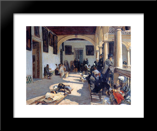 Hospital At Granada 20x24 Black Modern Wood Framed Art Print Poster by Sargent, John Singer
