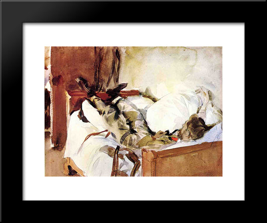In Switzerland 20x24 Black Modern Wood Framed Art Print Poster by Sargent, John Singer